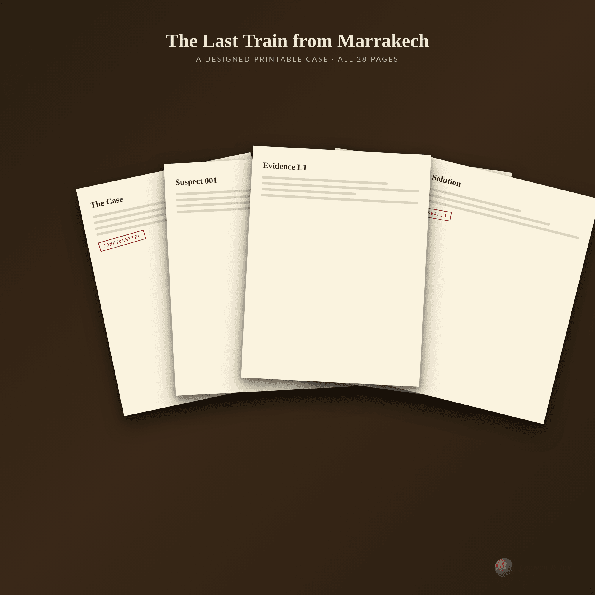 The Last Train from Marrakech gallery image — velvet pouch and paper edge